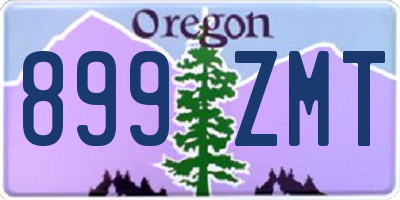OR license plate 899ZMT
