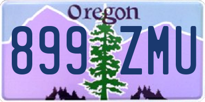 OR license plate 899ZMU