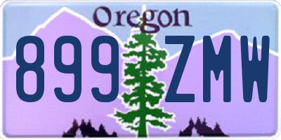 OR license plate 899ZMW