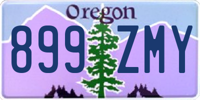 OR license plate 899ZMY