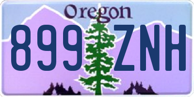 OR license plate 899ZNH