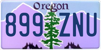 OR license plate 899ZNU
