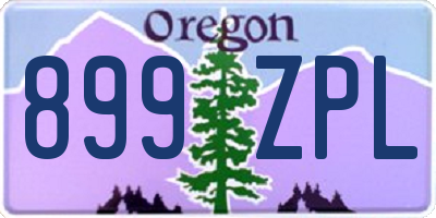 OR license plate 899ZPL