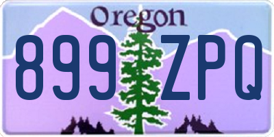 OR license plate 899ZPQ