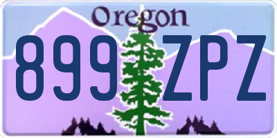 OR license plate 899ZPZ
