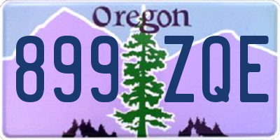 OR license plate 899ZQE