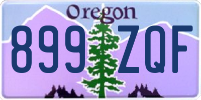 OR license plate 899ZQF