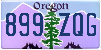 OR license plate 899ZQG
