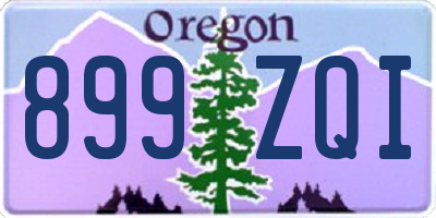 OR license plate 899ZQI