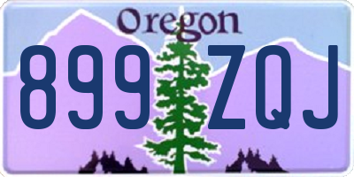 OR license plate 899ZQJ