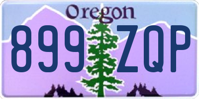 OR license plate 899ZQP