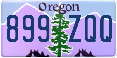 OR license plate 899ZQQ