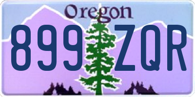 OR license plate 899ZQR