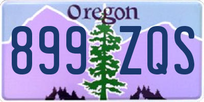 OR license plate 899ZQS