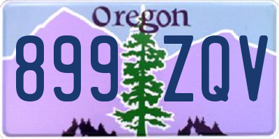 OR license plate 899ZQV