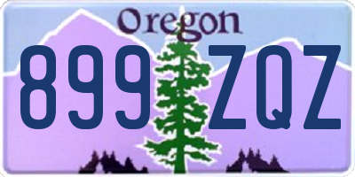 OR license plate 899ZQZ