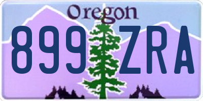 OR license plate 899ZRA