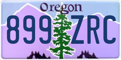OR license plate 899ZRC