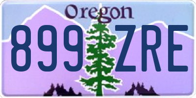 OR license plate 899ZRE