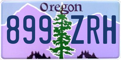 OR license plate 899ZRH