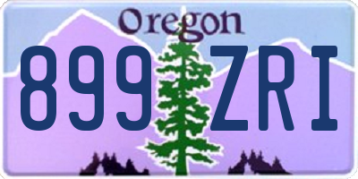 OR license plate 899ZRI