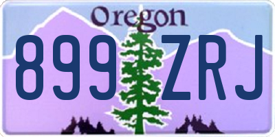 OR license plate 899ZRJ