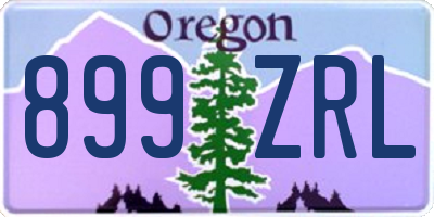 OR license plate 899ZRL