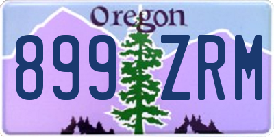 OR license plate 899ZRM