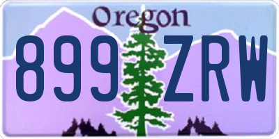 OR license plate 899ZRW