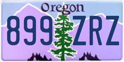 OR license plate 899ZRZ