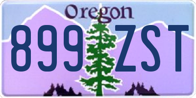 OR license plate 899ZST