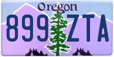 OR license plate 899ZTA