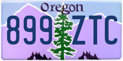 OR license plate 899ZTC