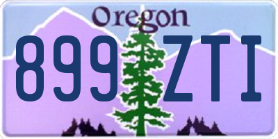 OR license plate 899ZTI