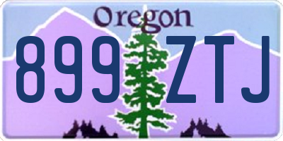 OR license plate 899ZTJ