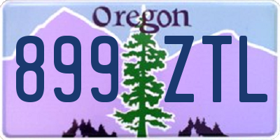 OR license plate 899ZTL