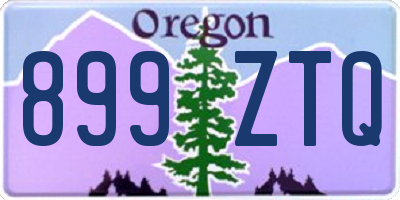 OR license plate 899ZTQ