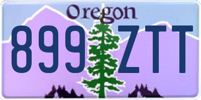 OR license plate 899ZTT