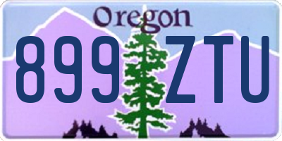 OR license plate 899ZTU