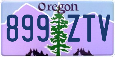 OR license plate 899ZTV