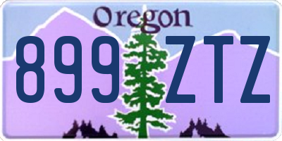 OR license plate 899ZTZ