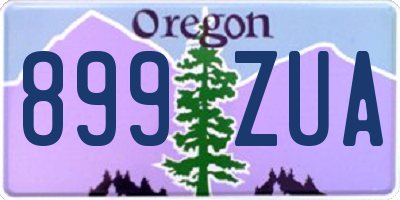 OR license plate 899ZUA