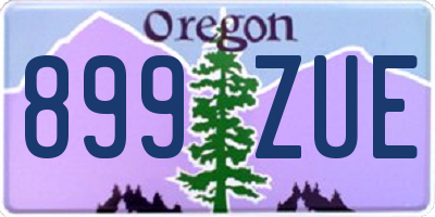 OR license plate 899ZUE