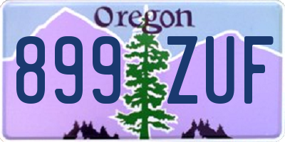OR license plate 899ZUF