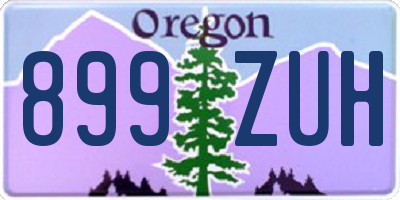 OR license plate 899ZUH