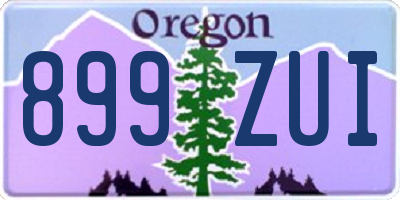OR license plate 899ZUI