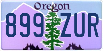 OR license plate 899ZUR