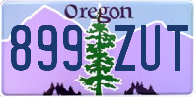 OR license plate 899ZUT
