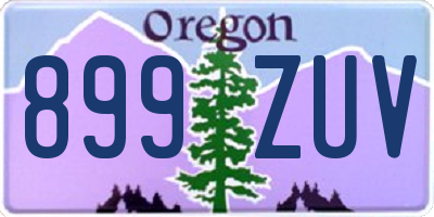 OR license plate 899ZUV