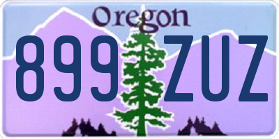 OR license plate 899ZUZ